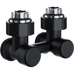 Узел нижнего подключения Royal Thermo (Роял Термо) Design угловой 1/2х3/4 EK (черный)