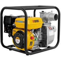 Мотопомпа бензиновая Denzel (Дензель) для чистой воды PX-80, 7 л.с, 3, 1000 л/мин, глубина 8 м, напор 30 м (99202)