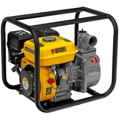 Мотопомпа бензиновая Denzel (Дензель) для чистой воды PX-50, 7 л.с, 2, 600 л/мин, глубина 8 м, напор 30 м (99201)