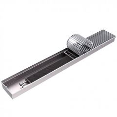 Конвектор внутрипольный Rommer (Роммер) RCN 80.200.1200 рештка роликовая, анодированный алюминий (RCN1-1000-0820120)