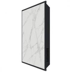 Отопительная панель Stout (Стаут) White Stone SCT 60х60 белый гранит/черный корпус (SCT-00WB-006060)