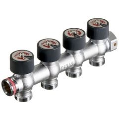 Распределительный коллектор Rehau (Рехау) 3/4x3/4 4 отвода евроконус (11316473001)