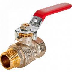 Кран шаровой Rommer (Роммер) ВР/НР, ручка рычаг 1 (RBV-0002-2210325)