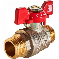 Кран шаровой Rommer (Роммер) НР/НР, ручка бабочка 3/4 (RBV-0007-2410220)