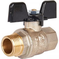 Кран шаровой полнопроходной Stout (Стаут) ВР/НР, ручка бабочка 1/2 (SVB-0004-000015)