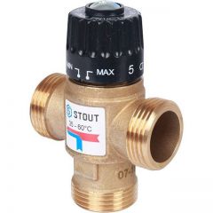 Термостатический смесительный клапан Stout для ситем отопления и ГВС 1 НР 35-60C Kvs 2,5 (SVM-0120-256025)