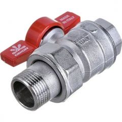 Кран шаровой Gekon 3/4 дюйм, ВР-американка, хромированный, ручка бабочка (GK 559 34)
