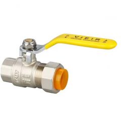Кран газовый Vieir (Виеир) 3/4 г. х 20 мм ручка с вставкой под гофра трубу (VRQ215-02)