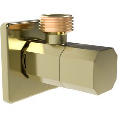 Кран угловой Vieir (Виеир) 8-гранный 1/2 х 1/2 Матовое золото (VER36-S)