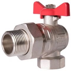 Кран шаровый угловой Royal Thermo (Роял Термо) Optimal 1 НГ бабочка