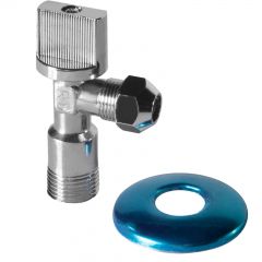 Кран шаровый угловой Royal Thermo (Роял Термо) Optimal для подкл. с/т приборов 1/2х3/8