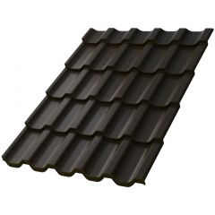 Металлочерепица МеталлПрофиль (Metallprofil) Трамонтана S, толщина 0.5 мм, покрытие Purman, цвет: RR32 Темно-коричневый, арт: PURMAN-20-RR32-0.5; м2