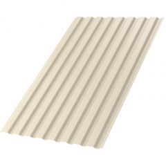 Профлист МеталлПрофиль (Metallprofil) МП-20, покрытие: Полиэстер, высота профиля: 20 мм, односторонний, ширина 1150 мм, цвет: 1015 Светлая слоновая кость, МП-20x1100-R (ПЭ-01-1015-0,7)