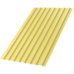Профлист МеталлПрофиль (Metallprofil) МП-20, покрытие: Полиэстер, высота профиля: 20 мм, односторонний, ширина 1150 мм, цвет: 1018 Желтый цинк, МП-20x1100-R (ПЭ-01-1018-0,7)