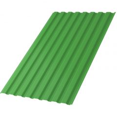 Профлист МеталлПрофиль (Metallprofil) МП-20, покрытие: NormanMP, высота профиля: 20 мм, односторонний, ширина 1150 мм, цвет: 6018 Желто-зеленый, МП-20x1100-R NormanMP (ПЭ-01-6018-0,5)