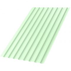 Профлист МеталлПрофиль (Metallprofil) МП-20, покрытие: NormanMP, высота профиля: 20 мм, односторонний, ширина 1150 мм, цвет: 6019 Зеленая пастель, МП-20x1100-B NormanMP (ПЭ-01-6019-0,5)