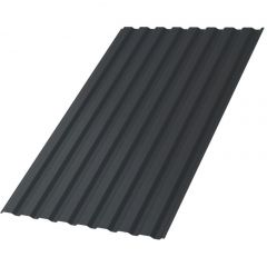 Профлист МеталлПрофиль (Metallprofil) МП-20, покрытие: VikingMP, высота профиля: 20 мм, односторонний, ширина 1150 мм, цвет: 7016 Серый антрацит, МП-20х1100-A (VikingMP-01-7016-0,45)