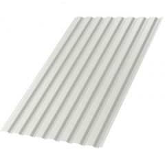 Профлист МеталлПрофиль (Metallprofil) МП-20, покрытие: Полиэстер, высота профиля: 20 мм, односторонний, ширина 1150 мм, цвет: 9002 Серо-белый, МП-20x1100-A (ПЭ-01-9002-0,7)