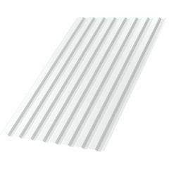 Профлист МеталлПрофиль (Metallprofil) МП-20, покрытие: NormanMP, высота профиля: 20 мм, односторонний, ширина 1150 мм, цвет: 9003 Белый, МП-20x1100-B NormanMP (ПЭ-01-9003-0,5)