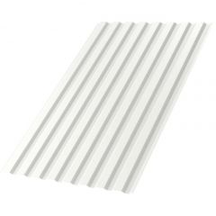 Профлист МеталлПрофиль (Metallprofil) МП-20, покрытие: Полиэстер, высота профиля: 20 мм, односторонний, ширина 1150 мм, цвет: 9010 Чистый белый, МП-20x1100-B (ПЭ-01-9010-0,45)