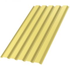 Профлист МеталлПрофиль (Metallprofil) МП-35, покрытие: Полиэстер, высота профиля: 35 мм, односторонний, ширина 1076 мм, цвет: 1018 Желтый цинк, МП-35x1035-B (ПЭ-01-1018-0,45)