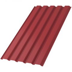 Профлист МеталлПрофиль (Metallprofil) МП-35, покрытие: NormanMP, высота профиля: 35 мм, односторонний, ширина 1076 мм, цвет: 3011 Коричнево-красный, МП-35x1035-B NormanMP (ПЭ-01-3011-0,5)