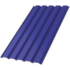 Профлист МеталлПрофиль (Metallprofil) МП-35, покрытие: NormanMP, высота профиля: 35 мм, односторонний, ширина 1076 мм, цвет: 5002 Ультрамарин, МП-35x1035-B NormanMP (ПЭ-01-5002-0,5)