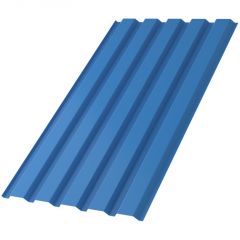 Профлист МеталлПрофиль (Metallprofil) МП-35, покрытие: Полиэстер, высота профиля: 35 мм, односторонний, ширина 1076 мм, цвет: 5015 Синее небо, МП-35x1035-A (ПЭ-01-5015-0,7)