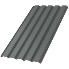 Профлист МеталлПрофиль (Metallprofil) МП-35, покрытие: Полиэстер, высота профиля: 35 мм, односторонний, ширина 1076 мм, цвет: 7005 Мышиный, МП-35x1035-A (ПЭ-01-7005-0,45)