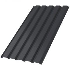 Профлист МеталлПрофиль (Metallprofil) МП-35, покрытие: VikingMP E, высота профиля: 35 мм, односторонний, ширина 1076 мм, цвет: 7024 Серый графит, МП-35x1035-B (VikingMP E-20-7024-0,5)