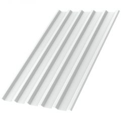 Профлист МеталлПрофиль (Metallprofil) МП-35, покрытие: NormanMP, высота профиля: 35 мм, односторонний, ширина 1076 мм, цвет: 9003 Белый, МП-35x1035-B NormanMP (ПЭ-01-9003-0,5)