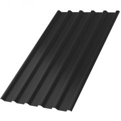 Профлист МеталлПрофиль (Metallprofil) МП-35, покрытие: Purman, высота профиля: 35 мм, односторонний, ширина 1076 мм, цвет: 9005 Черный темный, МП-35x1035-B (PURMAN-20-9005-0,5)