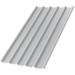 Профлист МеталлПрофиль (Metallprofil) МП-35, покрытие: Полиэстер, высота профиля: 35 мм, односторонний, ширина 1076 мм, цвет: 9006 Белый алюминий, МП-35x1035-B (ПЭ-01-9006-0,7)