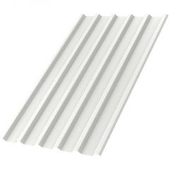 Профлист МеталлПрофиль (Metallprofil) МП-35, покрытие: Purman, высота профиля: 35 мм, односторонний, ширина 1076 мм, цвет: 9010 Чистый белый, МП-35х1035-B (PURMAN-20-9010-0,5)