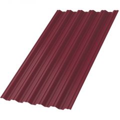 Профлист МеталлПрофиль (Metallprofil) НС-35, покрытие: Полиэстер, высота профиля: 35 мм, односторонний, ширина 1060 мм, цвет: 3005 Красное вино, НС-35x1000-B (ПЭ-01-3005-0,7)