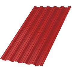 Профлист МеталлПрофиль (Metallprofil) НС-35, покрытие: Полиэстер, высота профиля: 35 мм, односторонний, ширина 1060 мм, цвет: 3020 Красный насыщенный, НС-35x1000-A (ПЭ-01-3020-0,45)
