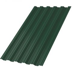 Профлист МеталлПрофиль (Metallprofil) НС-35, покрытие: VikingMP E, высота профиля: 35 мм, односторонний, ширина 1060 мм, цвет: 6005 Зеленый мох, НС-35x1000-A (VikingMP E-20-6005-0,5)