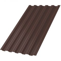 Профлист МеталлПрофиль (Metallprofil) НС-35, покрытие: Полиэстер, высота профиля: 35 мм, односторонний, ширина 1060 мм, цвет: 8017 Коричневый шоколад, НС-35x1000-A (ПЭ-01-8017-0,7)