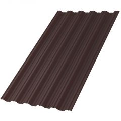 Профлист МеталлПрофиль (Metallprofil) НС-35, покрытие: VikingMP, высота профиля: 35 мм, односторонний, ширина 1060 мм, цвет: 8019 Серо-коричневый, НС-35x1000-B (VikingMP-01-8019-0,45)