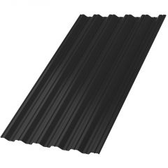 Профлист МеталлПрофиль (Metallprofil) НС-35, покрытие: Полиэстер, высота профиля: 35 мм, односторонний, ширина 1060 мм, цвет: 9005 Черный темный, НС-35х1000-A (ПЭ-01-9005-0,45)