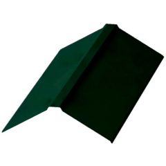 Планка конька плоского МеталлПрофиль (Metallprofil) NormanМР 150х50х2000 мм 6005 (Зеленый)