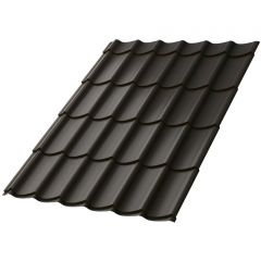 Металлочерепица МеталлПрофиль (Metallprofil) Ламонтерра XL, толщина 0.5 мм, покрытие Purman, цвет: RR32 Темно-коричневый, арт: PURMAN-20-RR32-0.5; м2