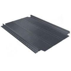 Фальцевая кровля Stynergy (Стинержи) Smart Фальц Pro Corundum50 матовый, 521х480х0,50 мм, широкое ребро жесткости, Текстурированный полиэстер (Россия) Zn140 RAL7011 (железно-серый) м2