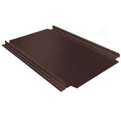 Фальцевая кровля Stynergy (Стинержи) Smart Фальц Pro Corundum50, 521х480х0,50 мм, гладкий, Полиэстер (Россия) Zn140 RAL8017 (шоколадно-коричневый) м2