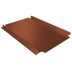 Фальцевая кровля Stynergy (Стинержи) Smart Фальц Pro Corundum50, 521х480х0,50 мм, узкое ребро жесткости, Полиэстер (Россия) Zn140 RAL8004 (медно-коричневый) м2
