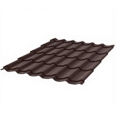 Металлочерепица Stynergy (Стинержи) СМ Классик PurRus, 1180х1100х0,50 мм, Полиуретан (НЛМК) Zn180, RAL8017 (шоколадно-коричневый) м2