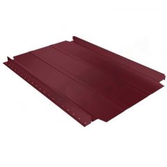 Фальцевая кровля Stynergy (Стинержи) Smart Фальц Pro, 521х480х0,45 мм, широкое ребро жесткости, Полиэстер (Россия) Zn100 RAL3005 (винно-красный) м2