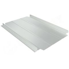 Фальцевая кровля Stynergy (Стинержи) Smart Фальц Pro, 521х480х0,45 мм, широкое ребро жесткости, Полиэстер (Россия) Zn100 RAL7035 (светло-серый) м2