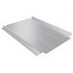 Фальцевая кровля Stynergy (Стинержи) Smart Фальц Pro, 521х480х0,45 мм, узкое ребро жесткости, Полиэстер (Россия) Zn100 RAL7004 (сигнальный серый) м.п.