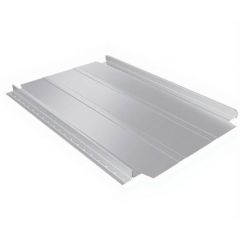 Фальцевая кровля Stynergy (Стинержи) Smart Фальц Pro, 521х480х0,45 мм, широкое ребро жесткости, Полиэстер (Россия) Zn100 RAL7004 (сигнальный серый) м.п.